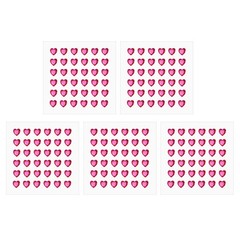 5 Sheet Heart Gem Stickers 8mm, Self Adhesive Jewel Sticker Rose Red