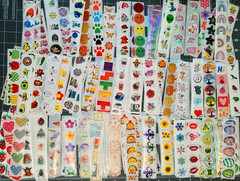 50 Pk Random Pick Stickers/Scrapbooking/Crafts/Journals/Diary/Most are 1 inch