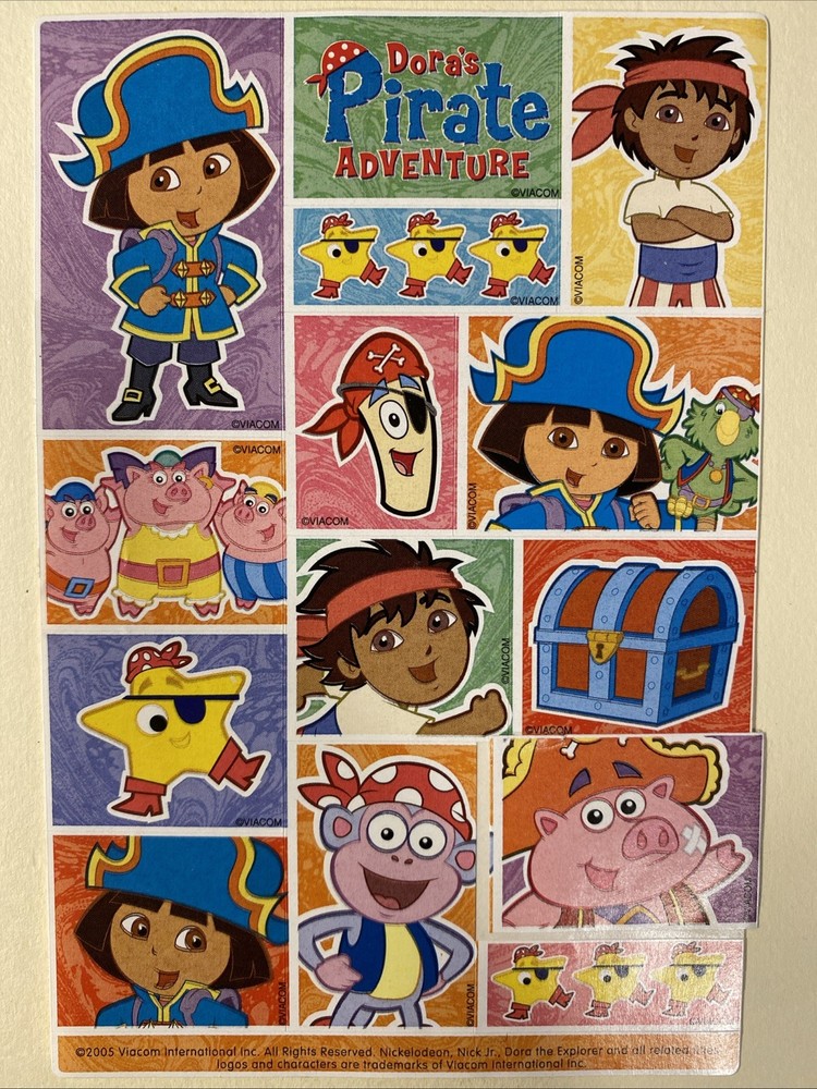 Dora The Explorer Sticker Sheet Scrapbook Planner Craft Stickers READ