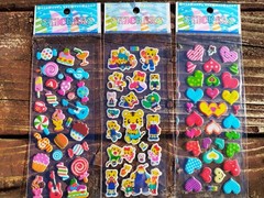 Cute and cool puffy sticker sheets you choose.manga,cartoon,disney,hello kitty