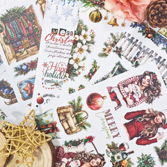 Christmas Wishes Scrapbook Stickers for Journaling Supplies, Pre-Cut Xmas Holida