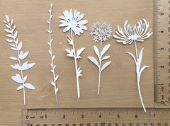 🦋25 WILDFLOWERS #1 cardstock paper die cut embellishments scrapbook