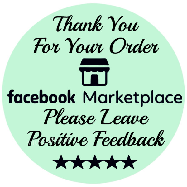 2″ Thank You For Your Facebook Purchase Stickers Labels 15 colors to choose from