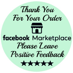 2″ Thank You For Your Facebook Purchase Stickers Labels 15 colors to choose from