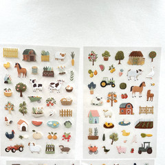 Farm Stickers 4 Sheets Animals Junk Journal Collage Planner Scrapbooking