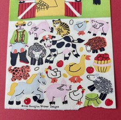 Vintage 1983 Sandylion Design A Farm Maxi Activity Sticker Sheet