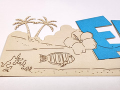 Fiji Island 3D Layered Laser Cut Die Cut Palm Trees Hibiscus Scrapbooking