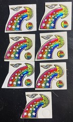 7 VINTAGE 80’S PRISM MOON STICKERS