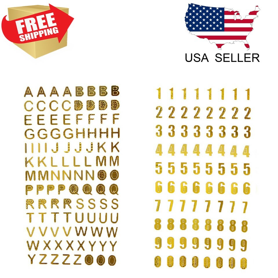 Glitter Alphabet Letter Metallic Sticker Self Adhesive For Card Making DIY Craft