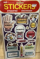 Vtg 1983 ROBERTO Celebrity Stickers Sealed Mark I Name Stickers