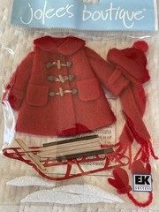 Lot of 3 Jolee’s Boutique SNOW SKI Stickers 3D Sled Jacket Skis Shovel Cocoa
