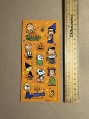 Peanuts Gang Snoopy Halloween Pumpkin Stickers Sticker Sheet Schulz Orange Costu