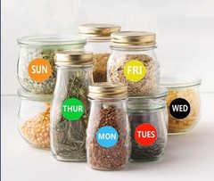 7 Days of The Week Labels Color Coding Dot Round Self Adhesive Stickers,1inch…