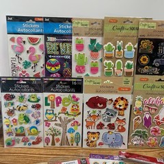 Sticker Lot of 15 packs Summer animals Easter cactus forest friends #3