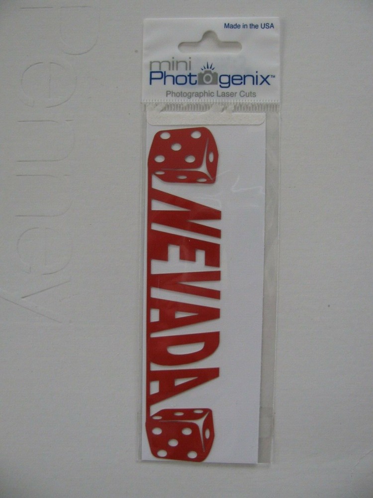 Scrapbook 101 NEVADA Dice Red Photographic Laser Cuts 1 Piece NIP