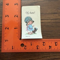 Vintage Raphael Tuck Sticker Set Of 2 Girl & Scottie Dog 1970s Retro