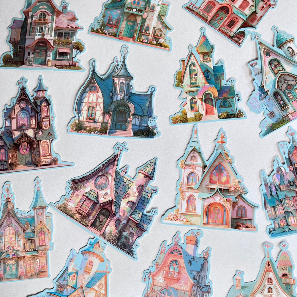 Fairy Tale Cottage Cardstock Stickers Junk Journal Scrapbooking