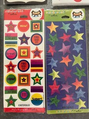 Huge Mixed Lot Foil Adhesive Star Student Stickers Colorful Reward NEW