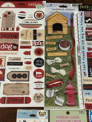 Vintage Dog Puppy Animal Pet Stickers Border, Lot Of 8