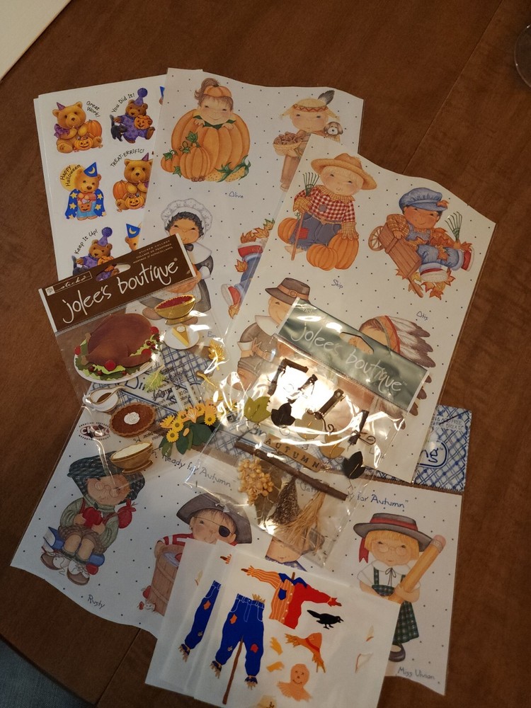 VTG Lot 10 Sheets Fall, Autumn, Halloween, Thanksgiving, Fall Festival Turkey