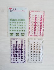 Self Adhesive Rhinestones Gems Bling 3D Stickers 12 Packets (432 individual pcs)