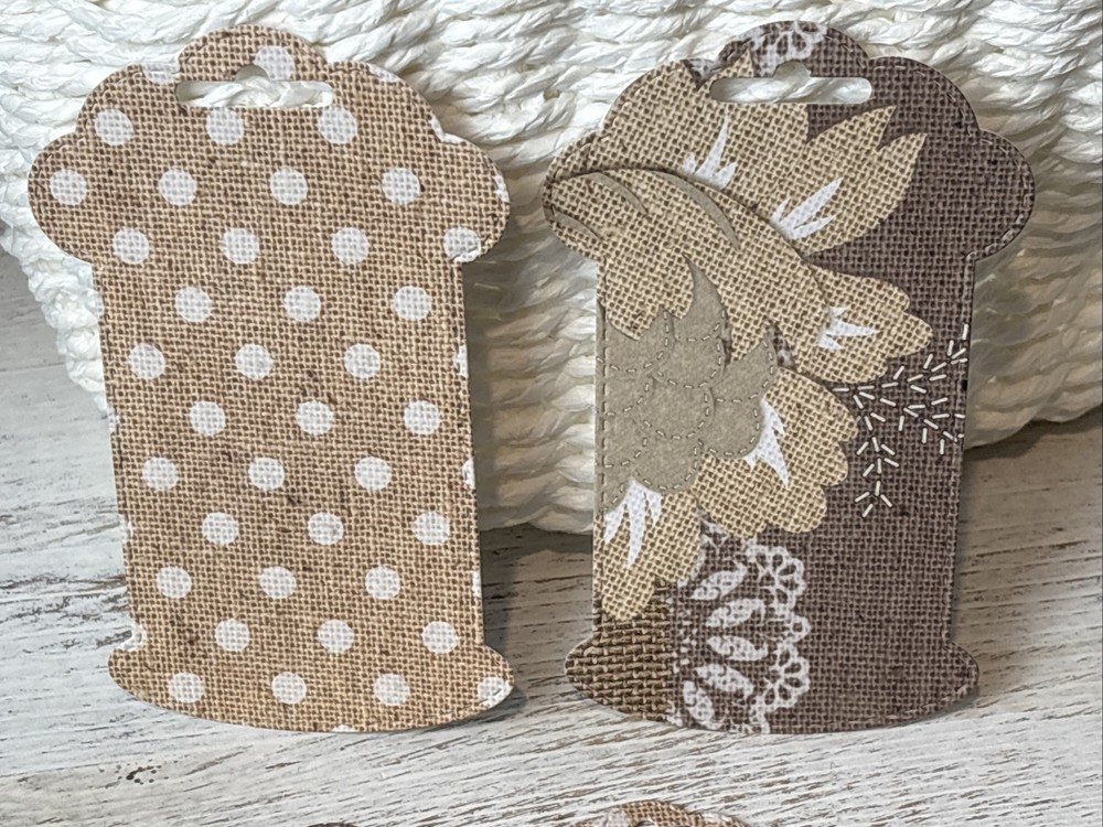 Junk Journal Scrapbook Embellishments 6 Lace/Ribbon Spools Vtg Burlap Look