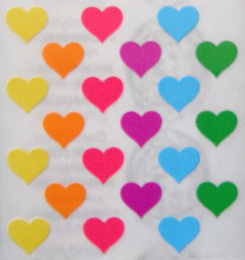 COLOURFUL HEART VALENTINES #23 – Sandylion Stickers