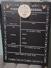 Reversible chalkboard with white chalk markers