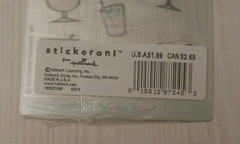 Cocktails~Happy Hour~Cheers~Stickeroni~36 Stickers~2 Sheets~NIP