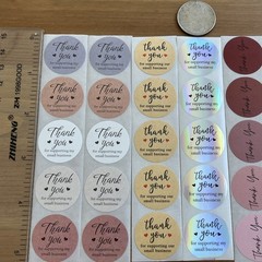 40pcs Cute Thank You Stickers 1 inch Small Business Decorate Envelopes Sealing