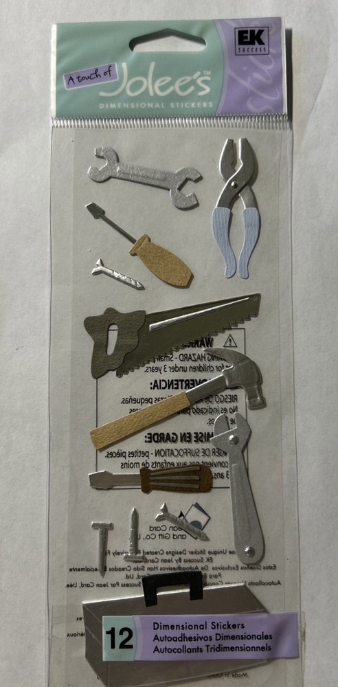 A Touch of Jolee’s Tool Box Dimensional Scrapbooking Stickers Handyman New
