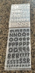 American Crafts Remarks Basics BLACK GLITTER Chipboard Stickers 227 Pieces