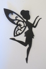 Fairies #3 Fairy Intricate Paper Die Cut Embellishments scrapbooking 9 pc Black