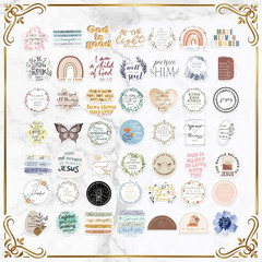 200 PCS Christian Bible Verse Jesus God Stickers – Waterproof Vinyl Scripture St