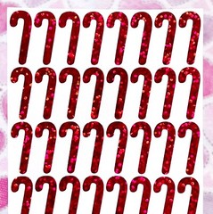 Holographic Sparkle Candy Cane Sticker Sheet! – Choose a Size – Cute & Sparkly!