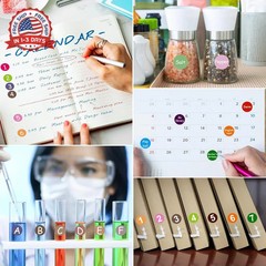 1050 Pcs Dot Stickers 3/4 Inch Colored Dot Stickers 30 Color Circle Coding Label