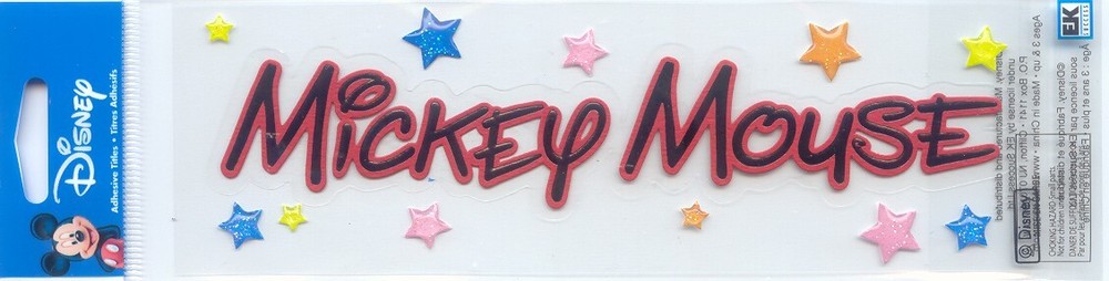 Disney Licensed EK Success MICKEY MOUSE Theme stickers 62526 Fast FREE Ship!