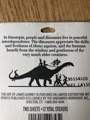 Vintage Hallmark Stickers Dinotopia 1992 James Gurney – Dinosaur Reptiles NIP