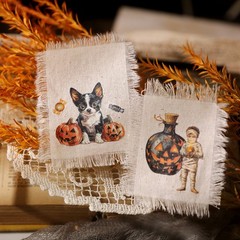 Halloween 2 Small Rub On Transfers Stickers Crafts for Paper Wood Fabric DIY