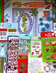 LOT 320 PCS CHRISTMAS WINTER HOLIDAY SCRAPBOOK PAPERS STICKERS EMBELLISHMENTS