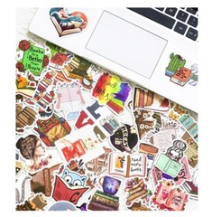 50pcs Book Lover Vinyl Stickers, Love Books, Book Worm, Reading, 025