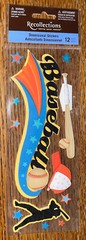 Recollections Baseball Title Bat Ball Hat All Star Home Run 3D Players Stickers