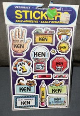 Ken – True Vintage NOS Celebrity Stickers Self-Adhesive/Removable by Mark I