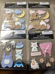 Special Moments Scrapbooking Sticker Embellishments Baby Girl & Baby Boy Theme