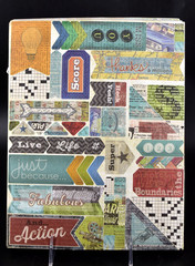 Chipboard Stickers 24 Sheets Alphabet, Border, Tags, Shape 6 Pcs Missing of 100s