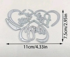 Cursive Words Die Cut 3 Piece Set Faith Hope Love Religious Inspirational Paper