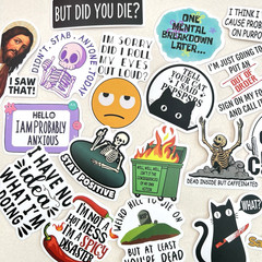 Snarky Funny Quote Stickers Junk Journal Collage Scrapbooking Laptop Phone
