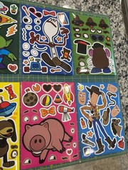 TOY STORY STICKER Sheet Build A Character NEW 8 SHEETS Woody Buzz Lightyear
