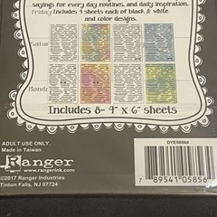 Ranger Dylusions Creative Dyary Back Chat Stickers & Washi Tape Sheets NEW