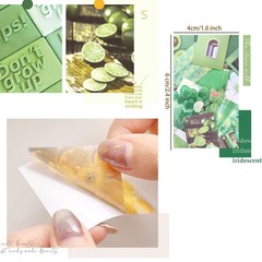 6 Sets 300 Pcs Washi Stickers Set Cute Aesthetic Sticker Book for Journaling